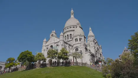 Exterior Of Sacre Coeur Church In Paris France Shot In Slow Motion 3