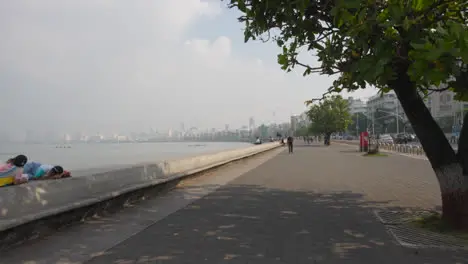 Mumbai City Skyline From Marine Drive Walk In India 3