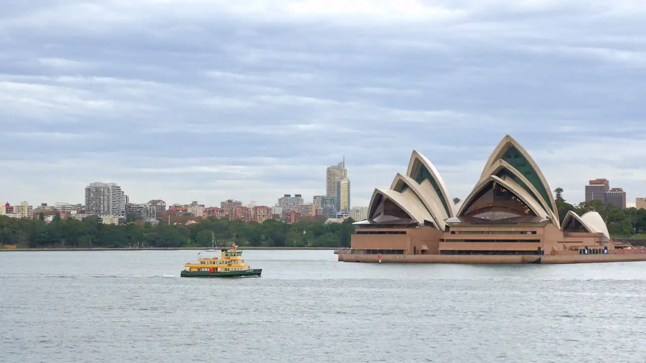 Ferry Passing Sydney Opera House