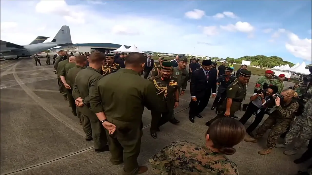 The Sultan Of Brunei Performs An Inspection Of Military Aircraft On The Island Of Borneo 3