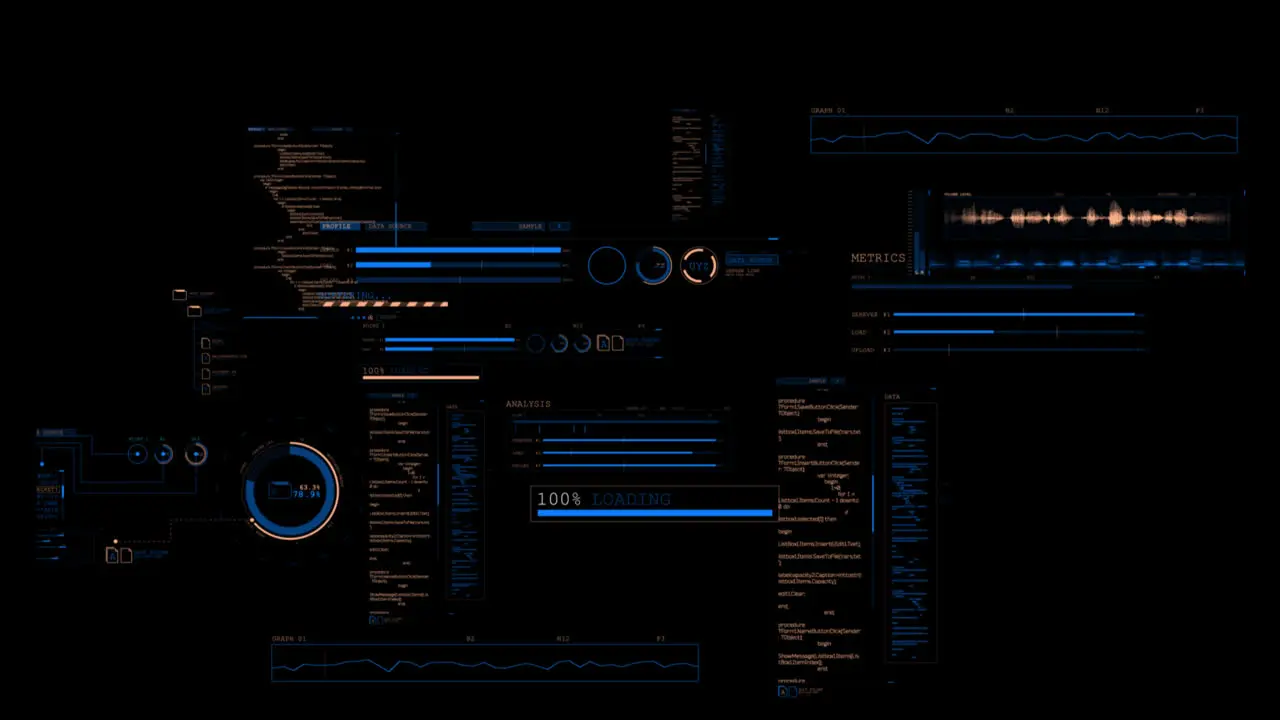 Hi-Tech-futuristische Technologieschnittstelle Datum HUD Hologrammelemente Mit Alphakanal