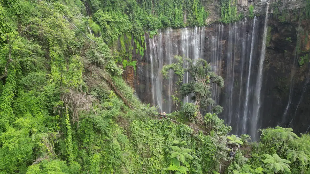 Unique geological waterfall picturesque Tumpak Sewu in Java IDN