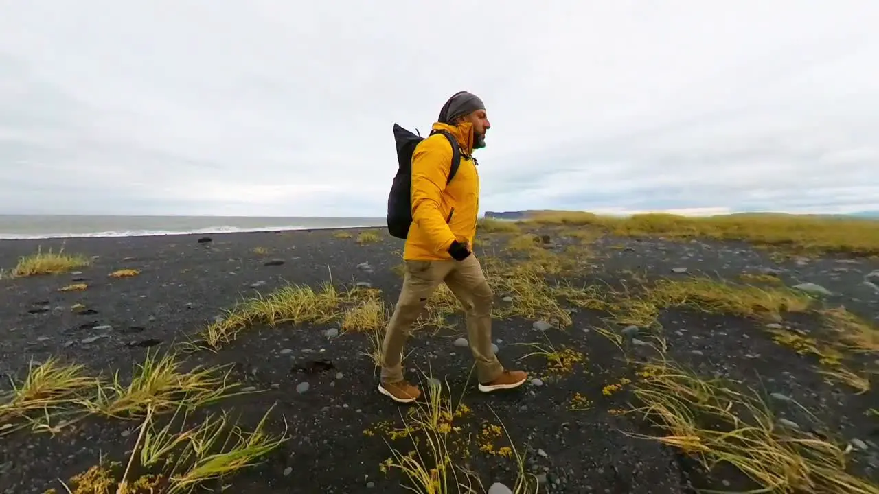 Reynisfjara black beach Iceland or Black Beach Vík