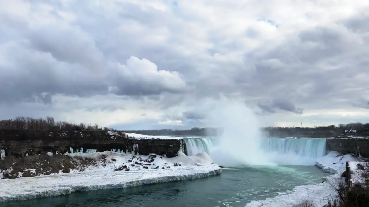 Niagara Fall Hyperlapse -Clouds Pan from top left to bottom left