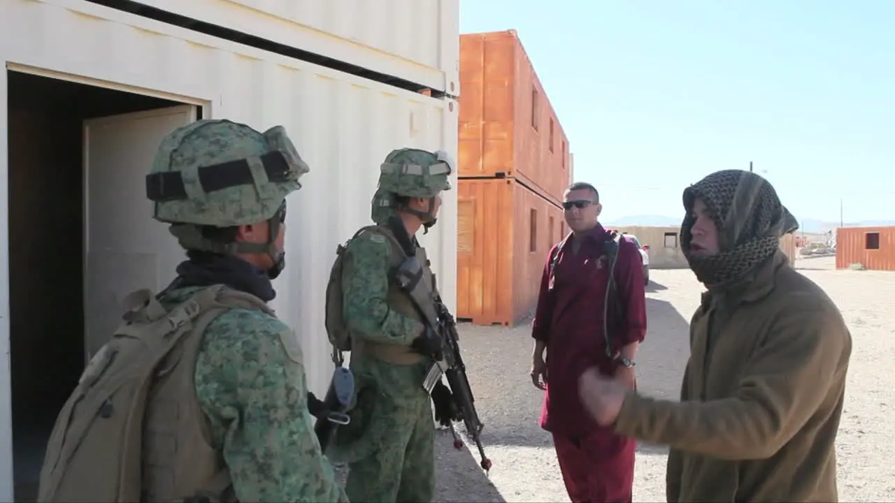 United States Troops Practice Various Dangerous Scenarios In A Mock Arab Village In The American Desert 4