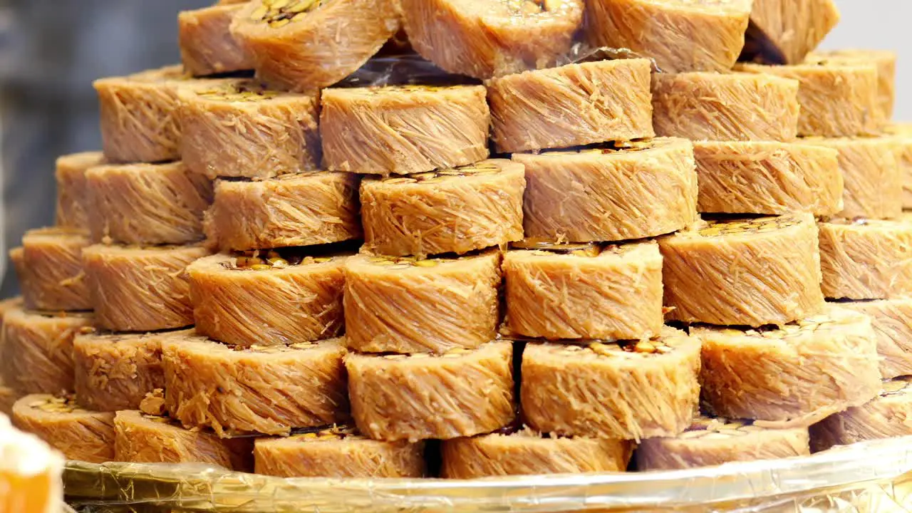 Arabic dessert baklava on a plate