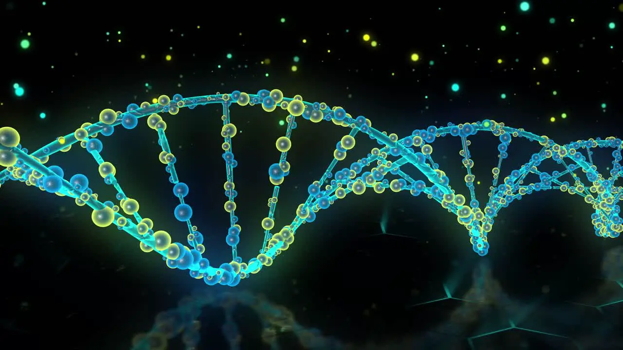 3D rotating animation of a human dna strand modern medicine background concept seamless loop