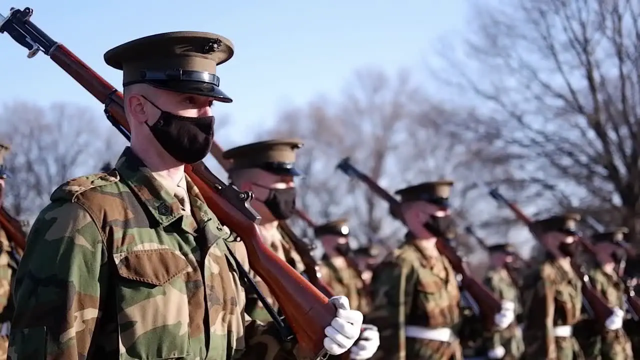 Military Marching Band Musicians Prepare For Joe Biden’S 59Th Presidential Inauguration In Washington Dc