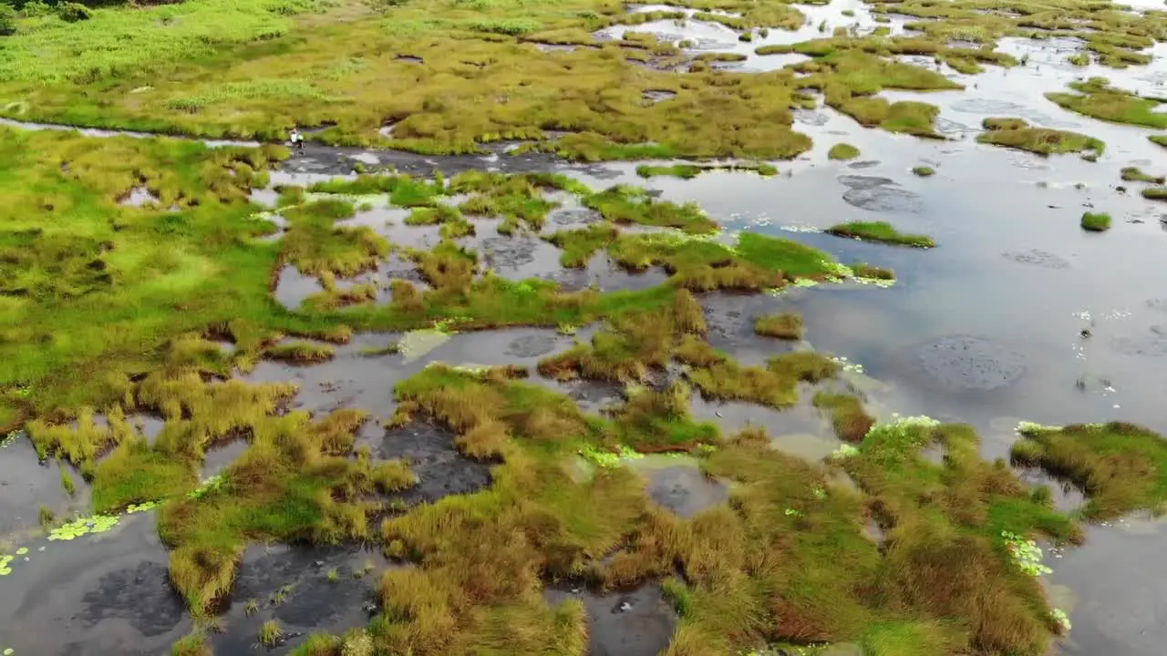 Pitch Bitumen Lake on the island of Trinidad and Tobago shot with the Mavic Air