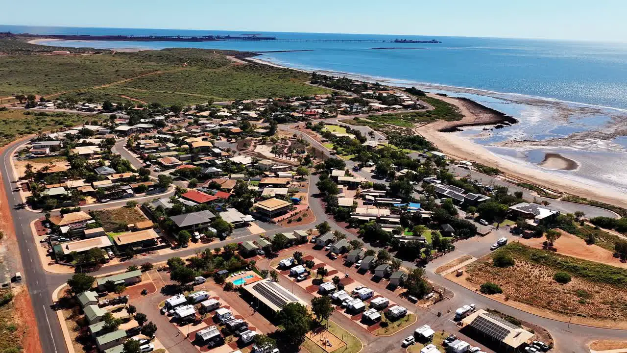 A beautiful birds eye view of the coast surrounding the small town of Point Sampson in the North West Of Australia