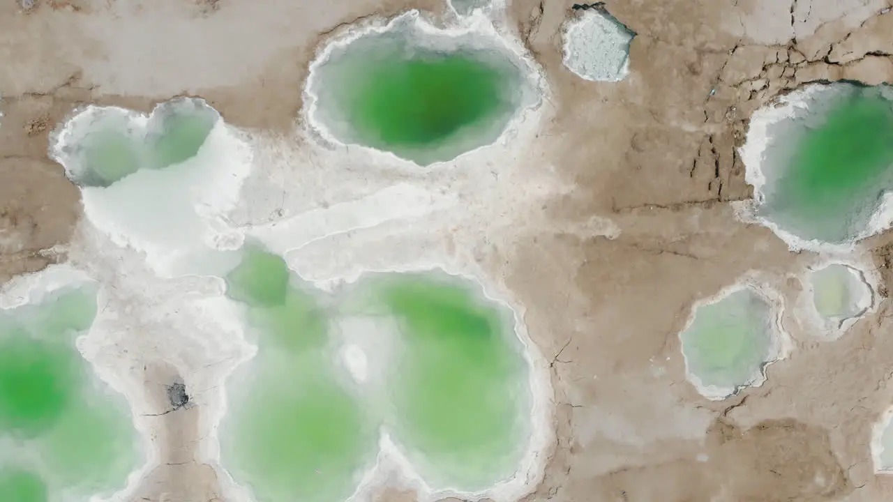 beautiful Sinkholes on the shore of the Dead Sea near Ein Gedi beach