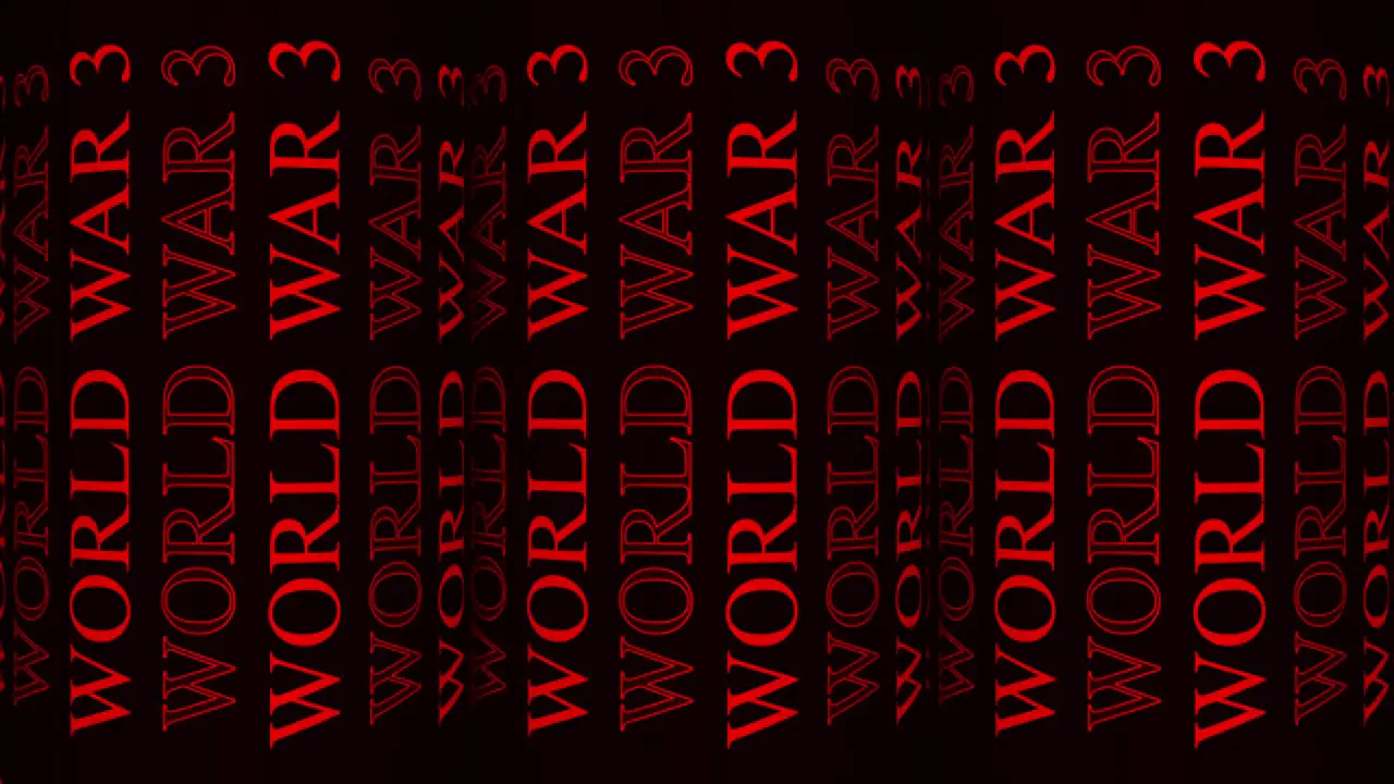 World war 3 kinetic text with seamless motion