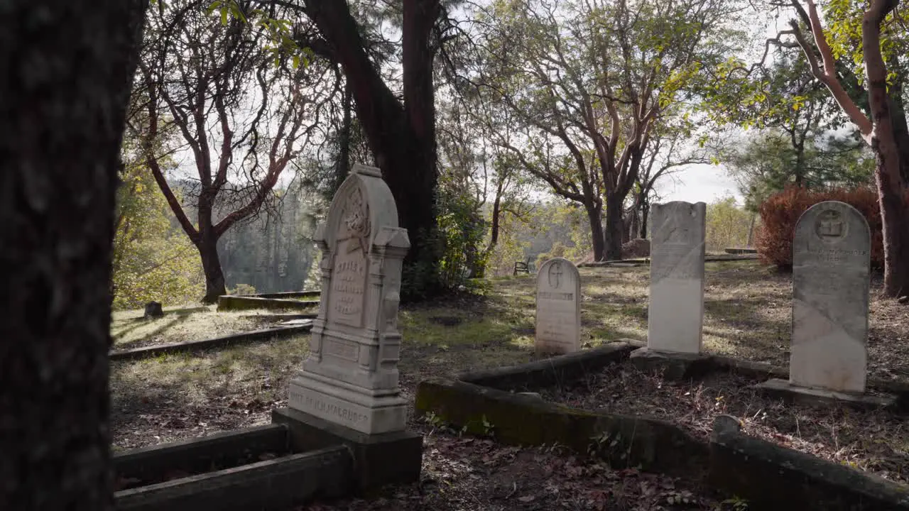 Ornate Headstones Bring Honour to Deceased in Jacksonville Cemetery in Oregon 4K