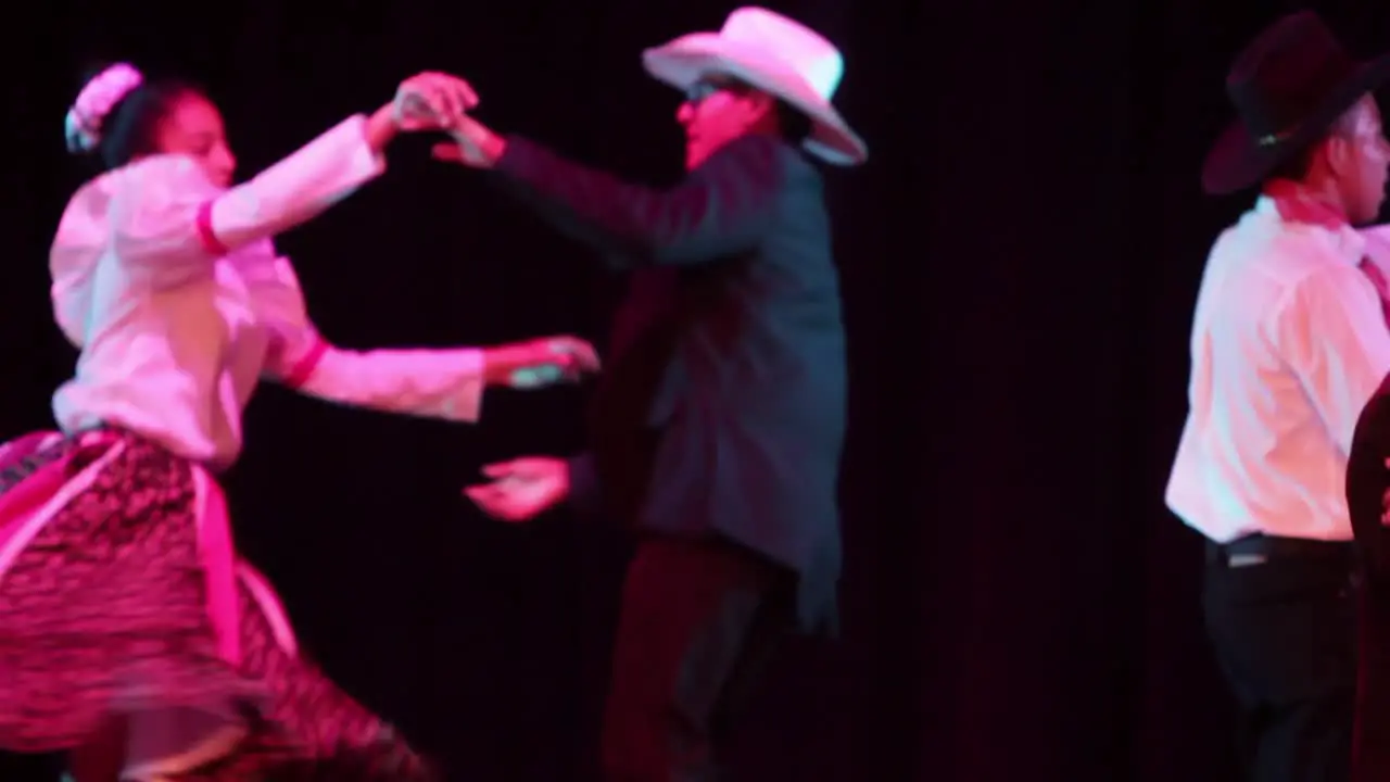 Group of teen dancers dancing polka dance