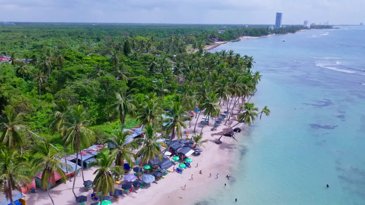 Aerial shot of beautiful resort beach Guayacanes of Dominican Republic