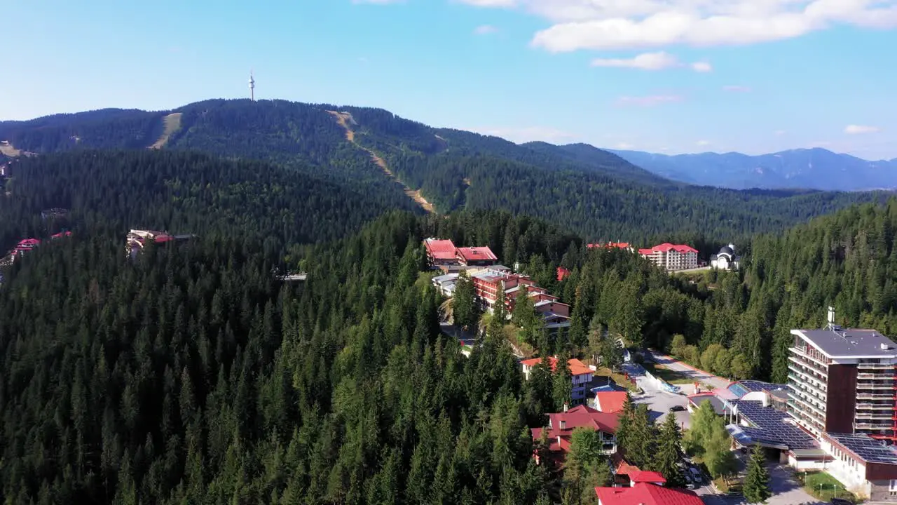 Pamporovo Bulgaria view with drone