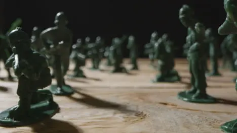 Tracking Shot of Toy Soldiers