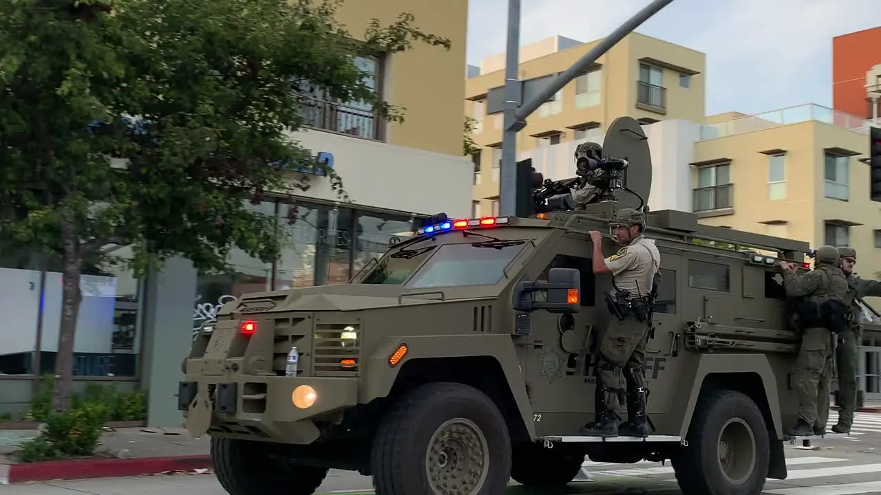 Armed police at protests hd