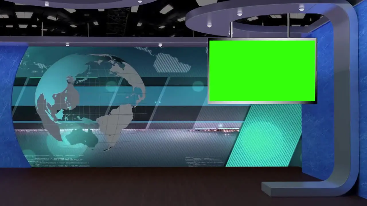 3d Virtual News Studio Set Green Screen