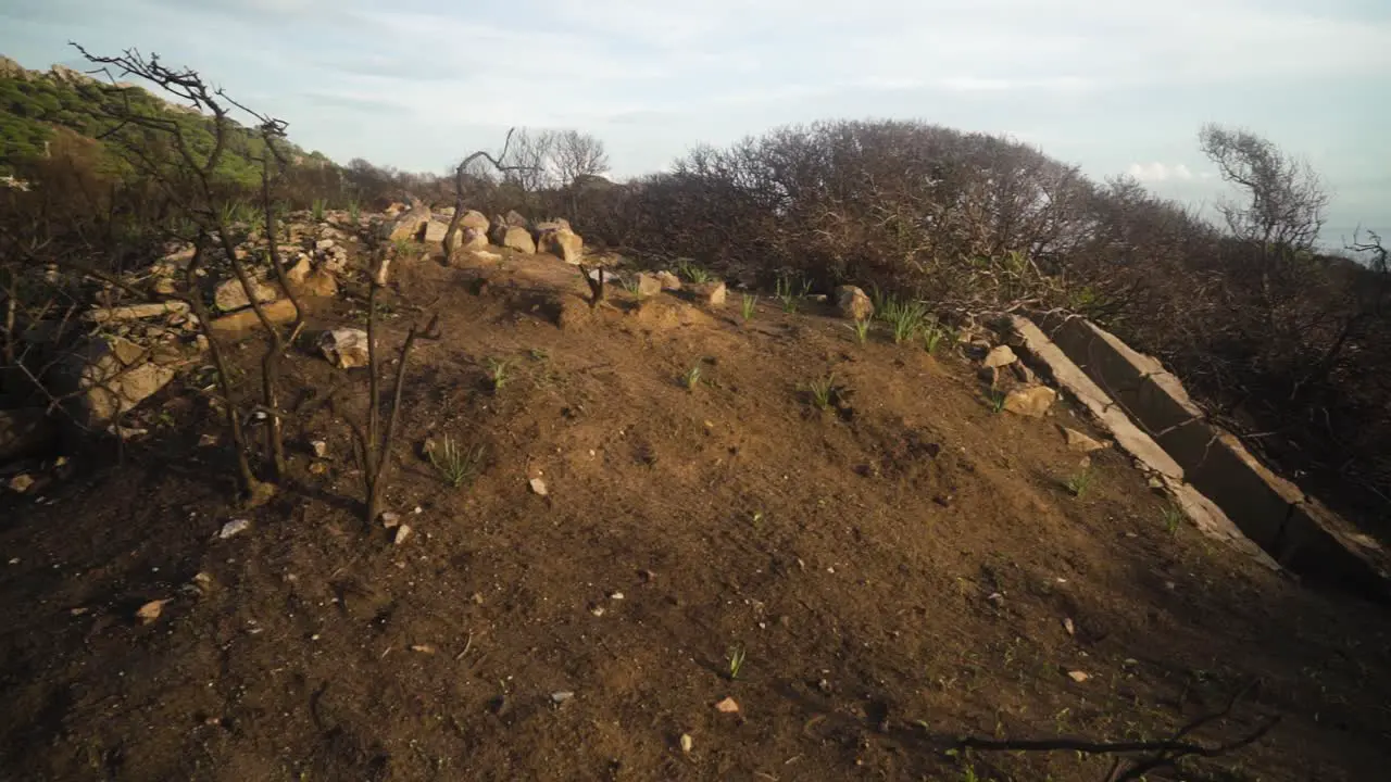 Estepona coastline and entrance to abandoned bunker pan right view