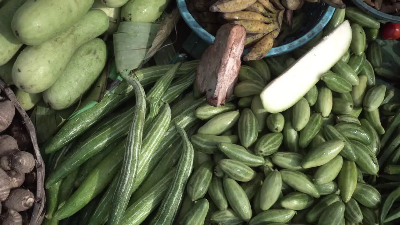 Variety of raw vegetable sale on market