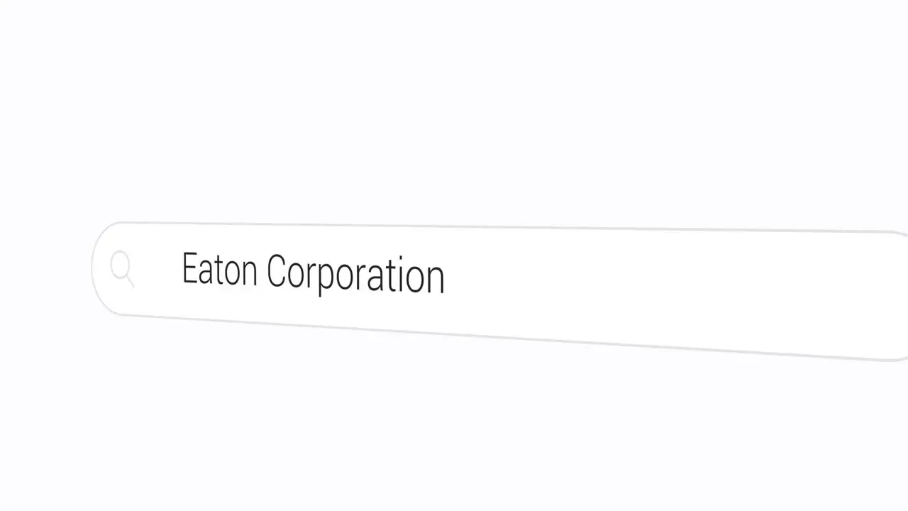 Typing Eaton Corporation on the Search Engine