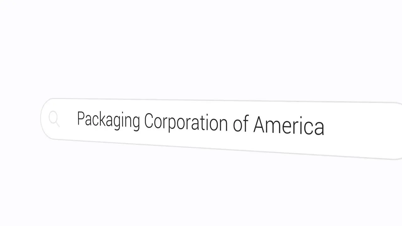 Typing Packaging Corporation of America on the Search Engine