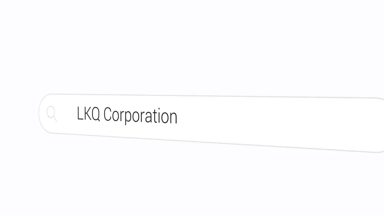 Typing LKQ Corporation on the Search Engine