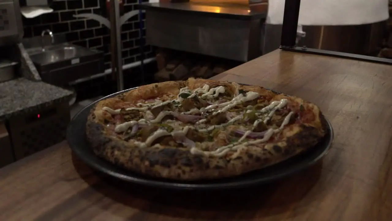 Camera Getting Closer To Pizza Slow Motion