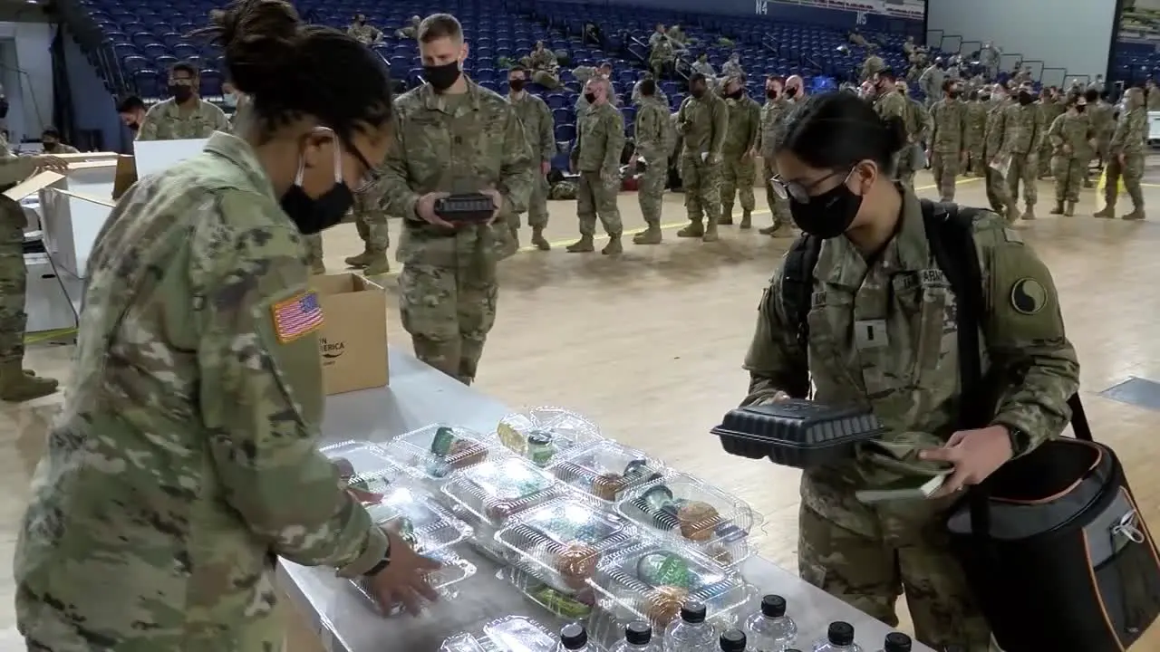 National Guard Members In-Process At The Washington Dc Armory Prior To Helping Secure Presidential Inauguration