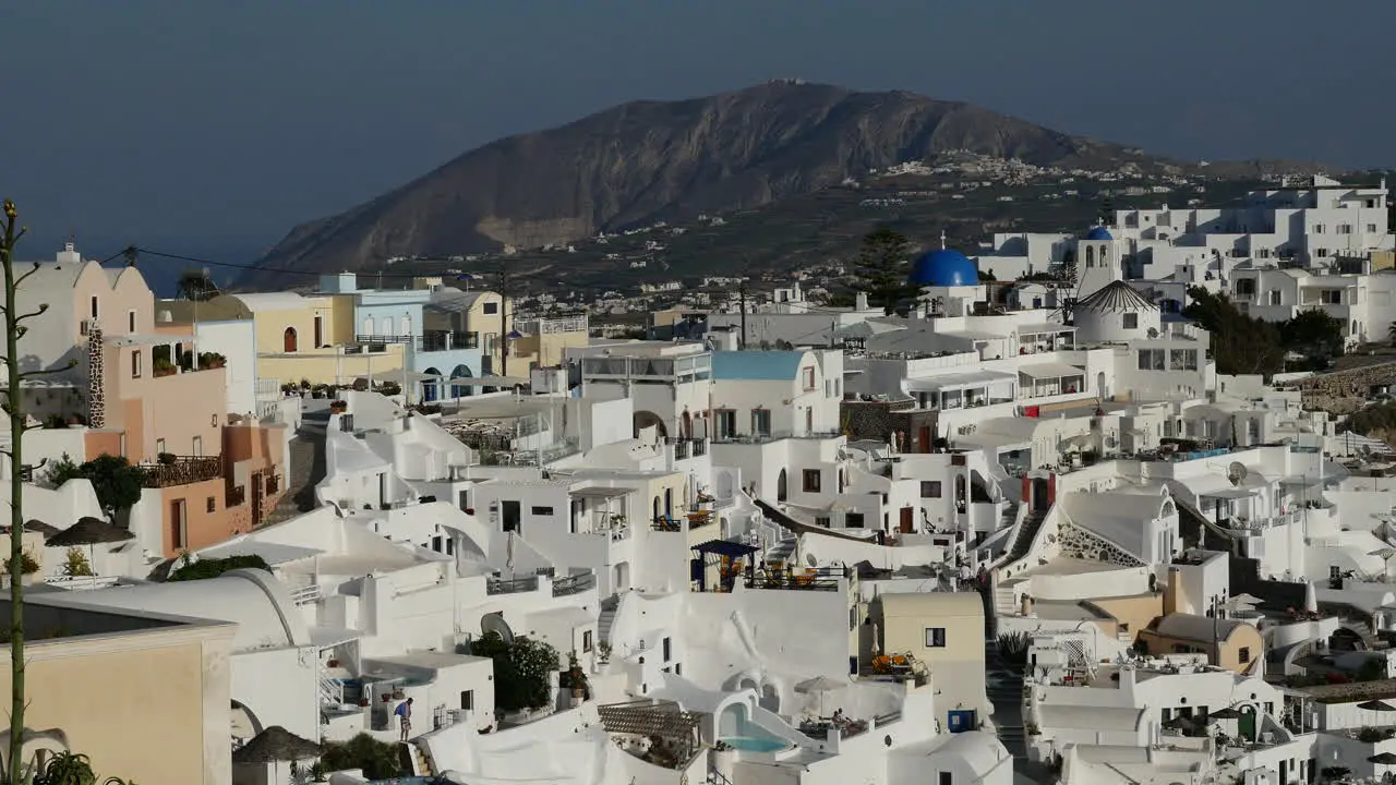 Greece Santorini Fira View With Volcano