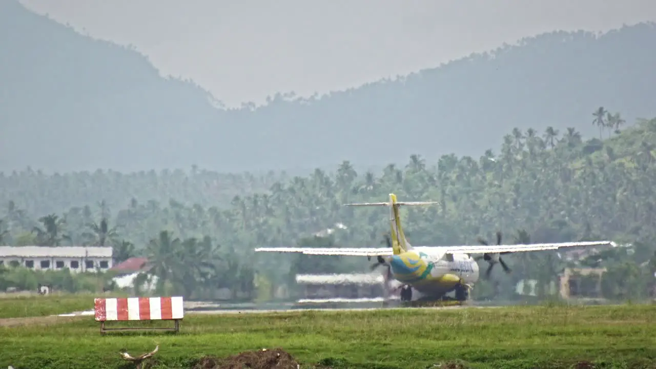 Cebu Pacific Flight from Surigao City to Cebu prepares for takeoff