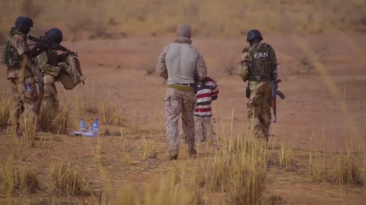 African Troops In Niger Confront A Man Along A Remote Road