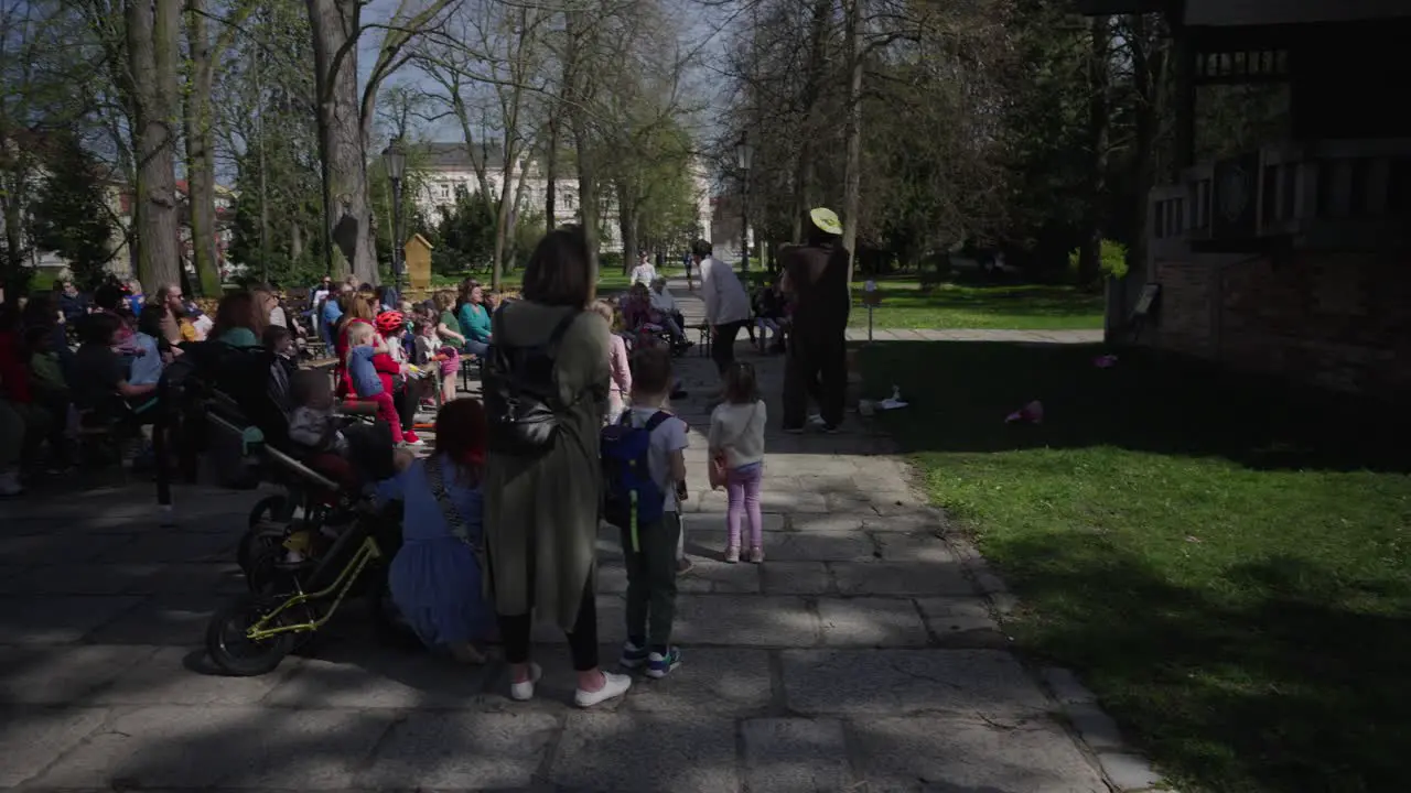 Children's theatre performance in the park