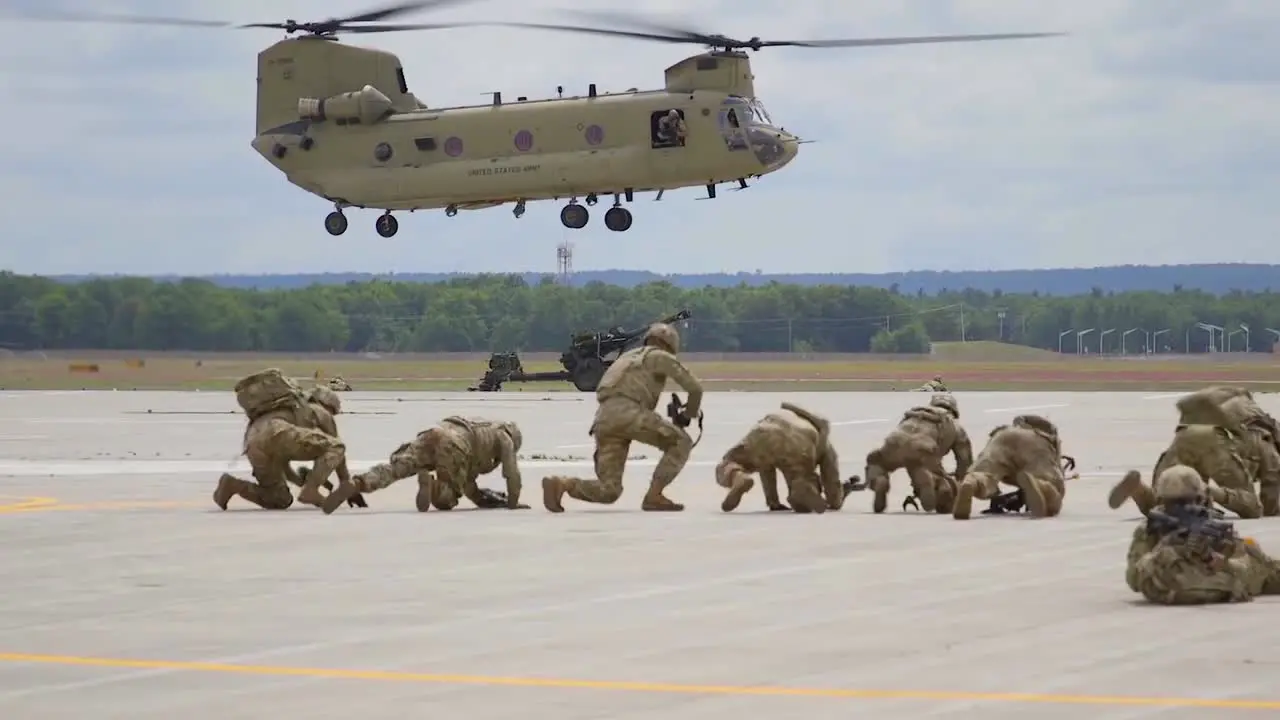 Us President Donald Trump Visits Fort Drum Military Base And Meets With The Troops