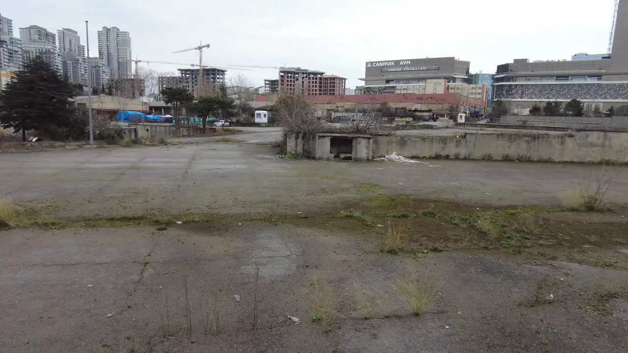 Empty car parking in turkey