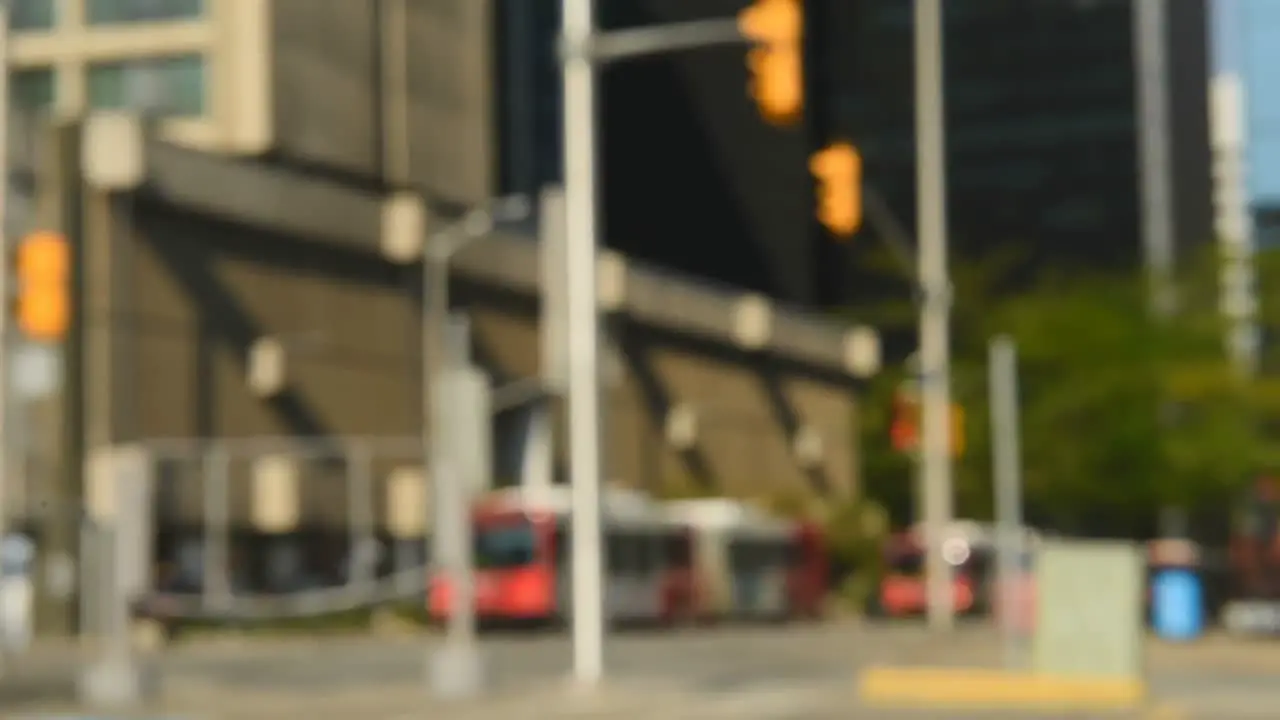 Vehicles moving on the road in city 4k