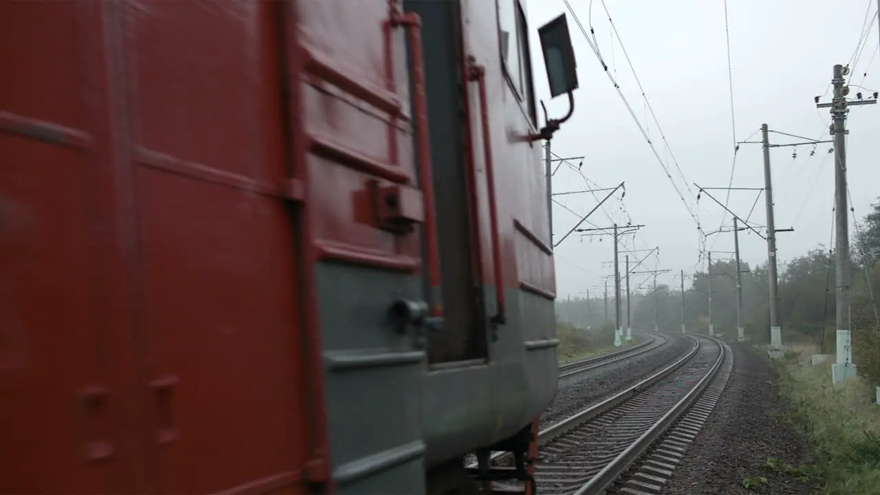 Train passing by in the countryside