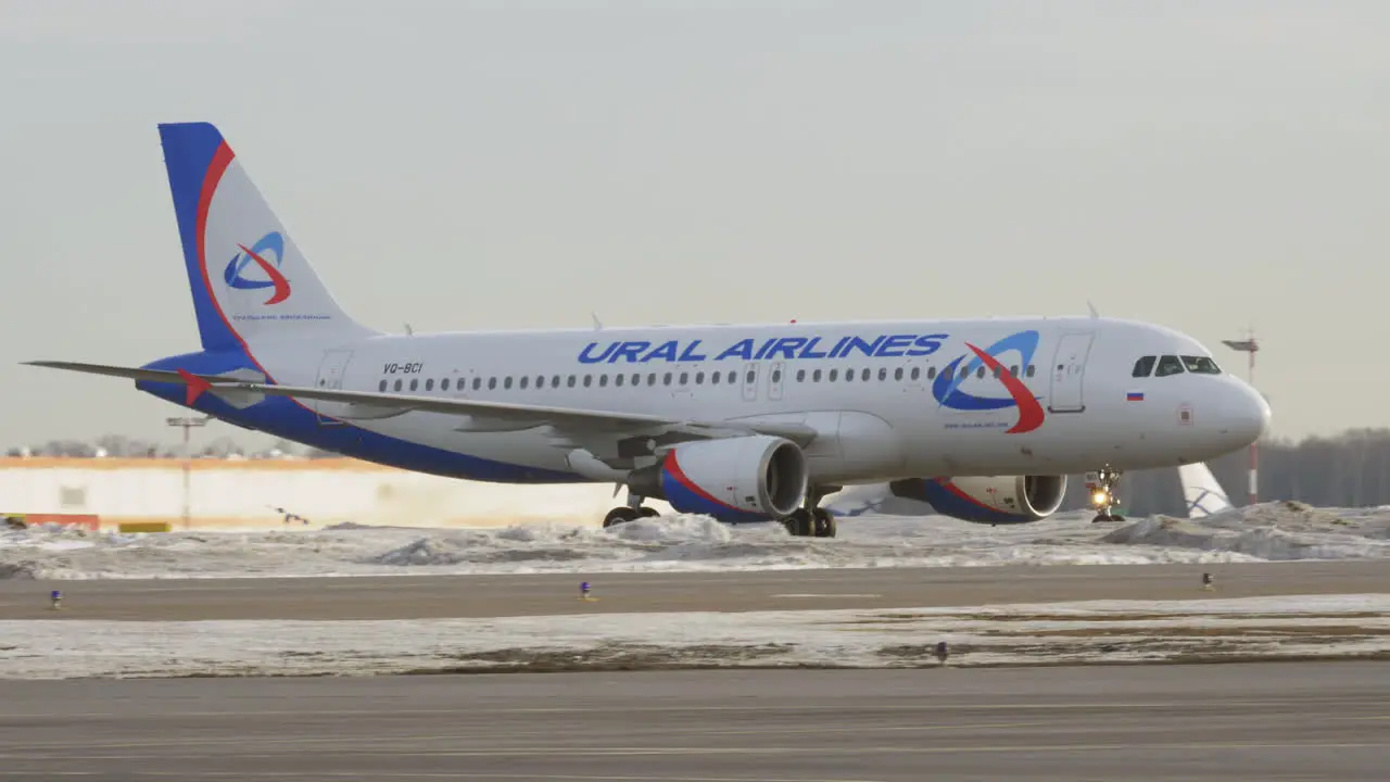 Ural Airlines A320 on the runway