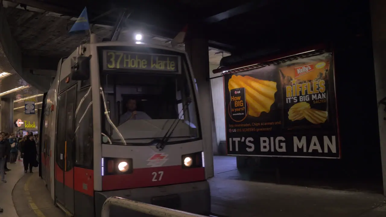 Traveling by subway in Vienna Austria