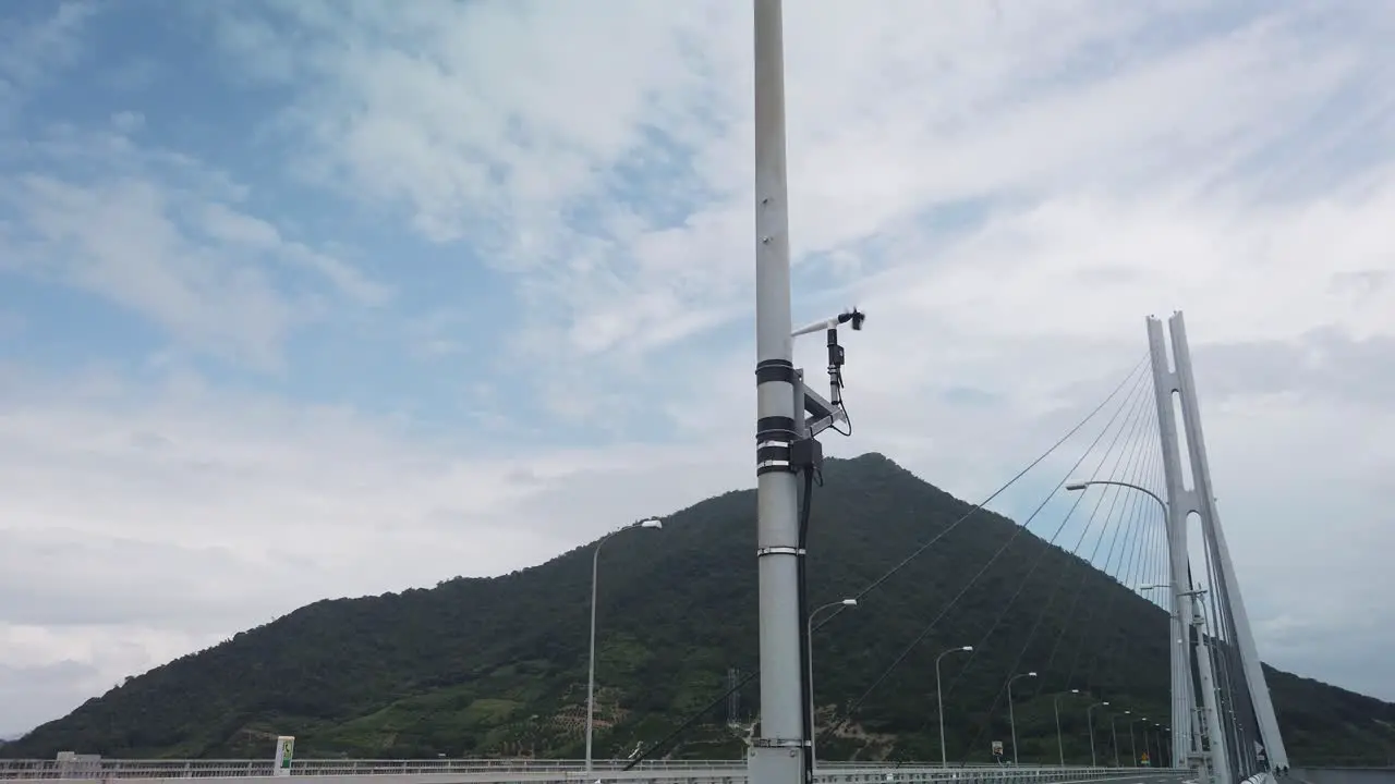 Small weather station on Bridge in Hiroshima Japan Blowing in the Wind