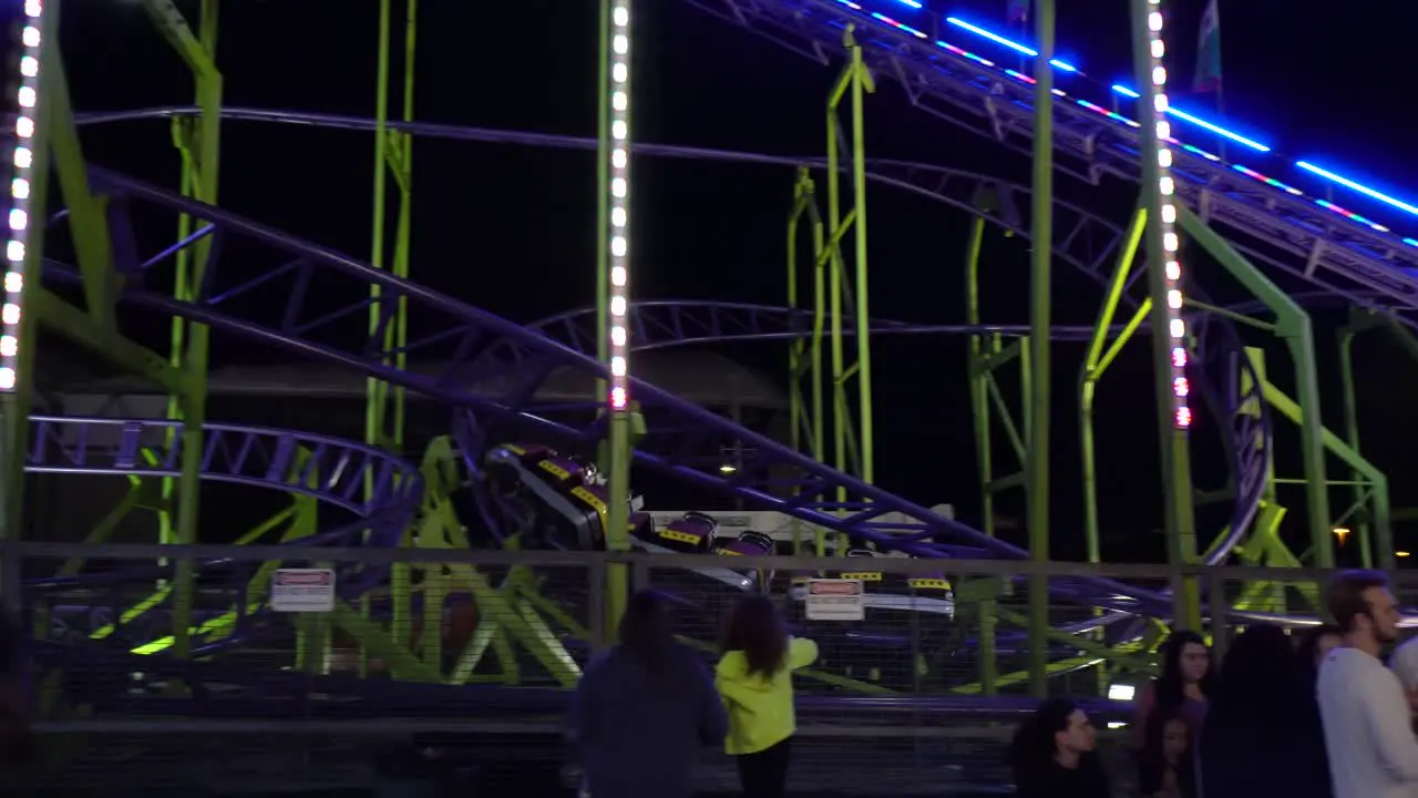 Pinfari RC-48 Rollercoaster at The Florida State Fair at Night