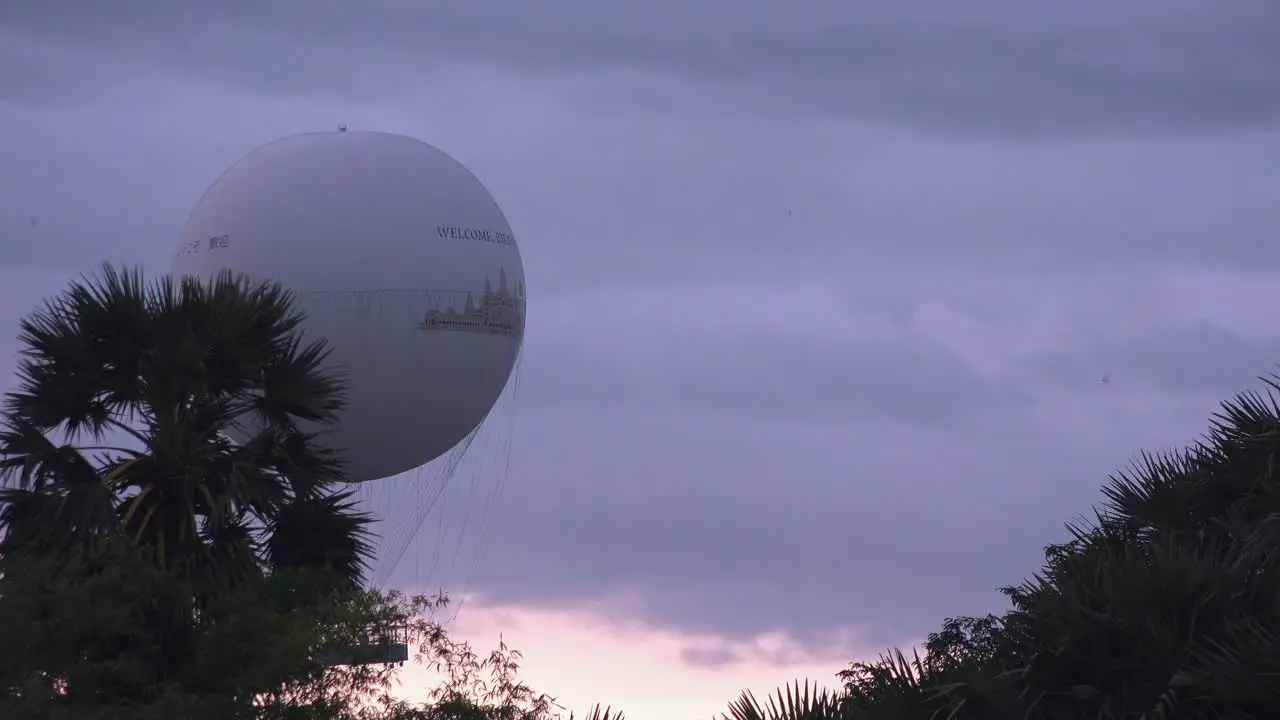 Medium Shot of Angkor Balloon attraction