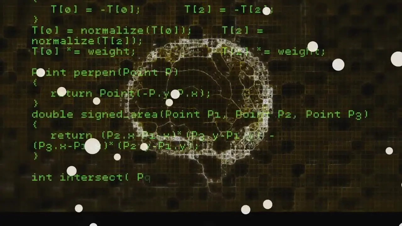 Animation of human brain over data processing