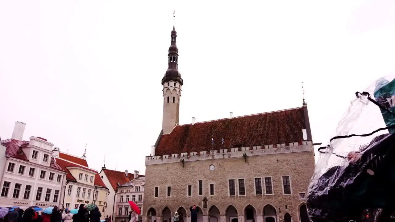 Town Hall Square in the old town of Tallinn city Estonia