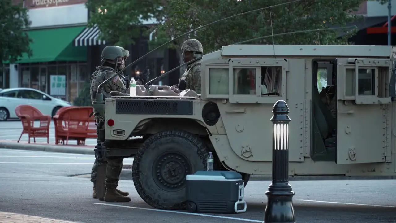 National Guard Troops Oversee Civil Unrest In Raleigh North Carolina During The George Floyd Black Lives Matter Protests