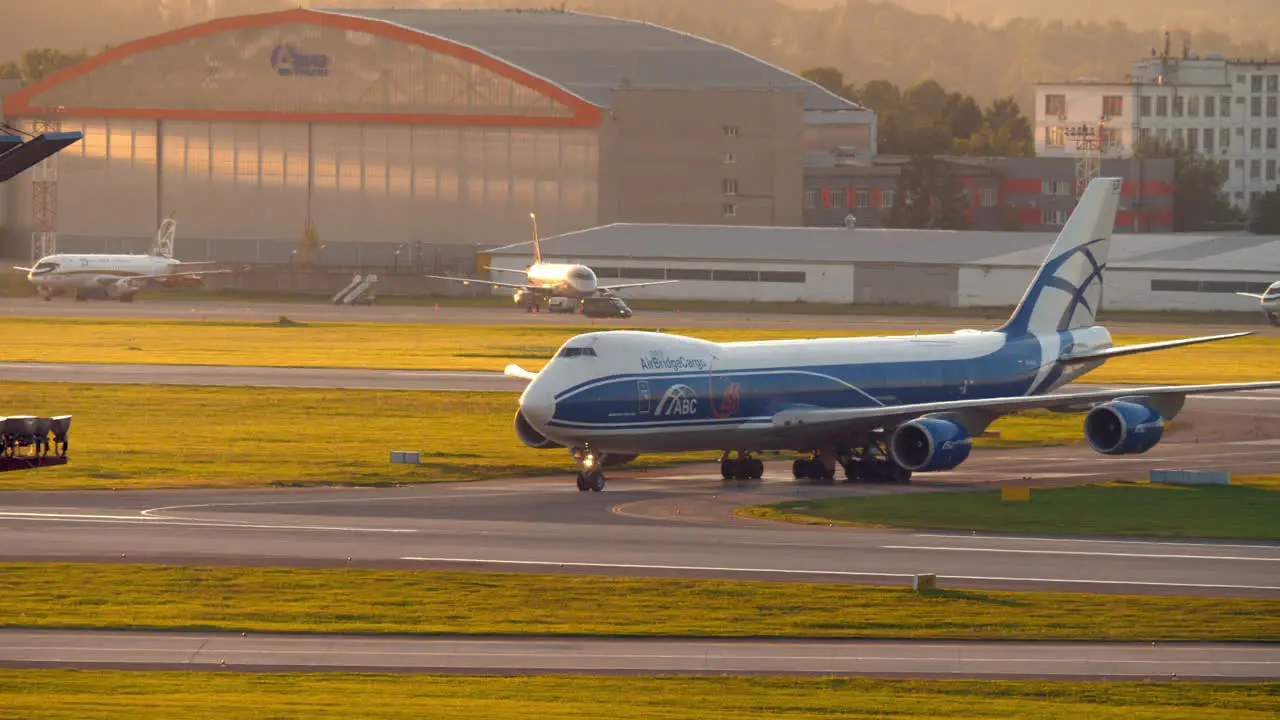 Cargo Boeing 747 taxiing at Sheremetyevo Airport Moscow