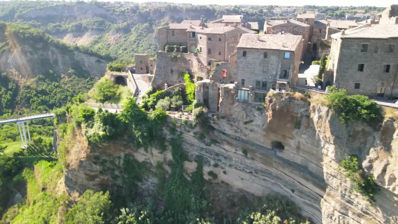 Civita di Bagnoregio is a medieval town in Italy up on a hill