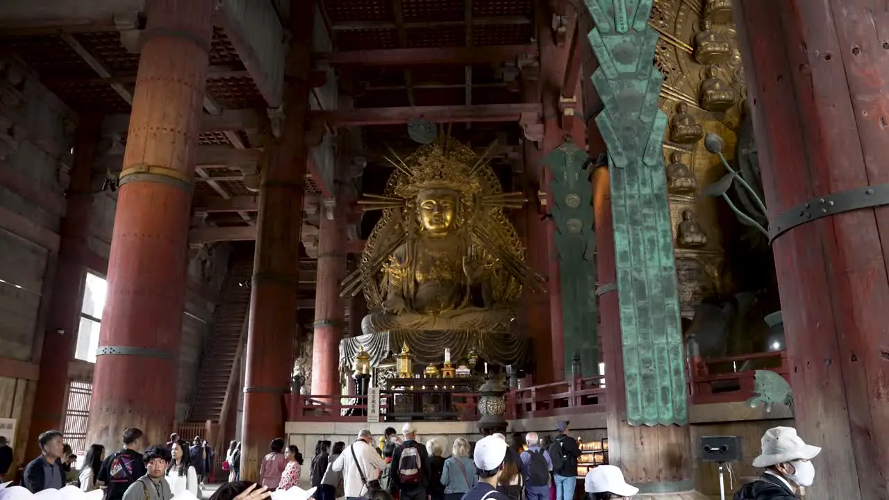 A statue of the bodhisattva Kokuzo Bosatsu deity of wisdom and memory at Todaiji temple complex Nara