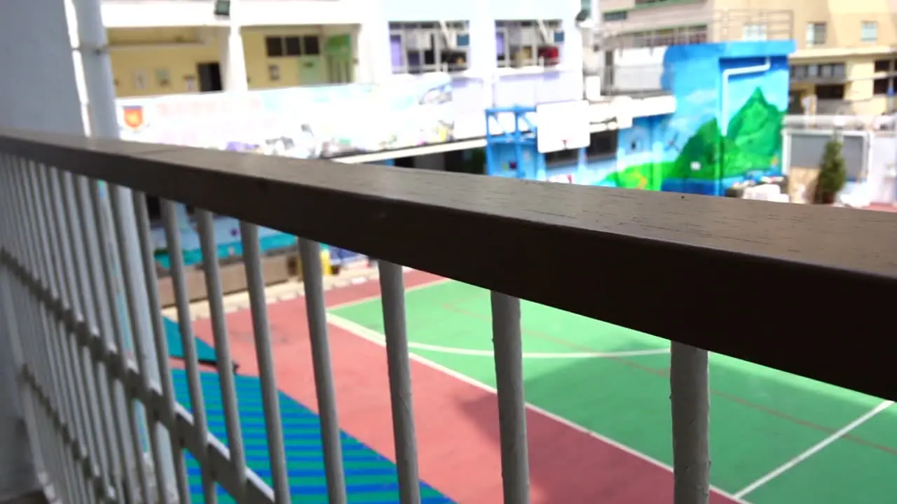 I filmed this railing in a primary school